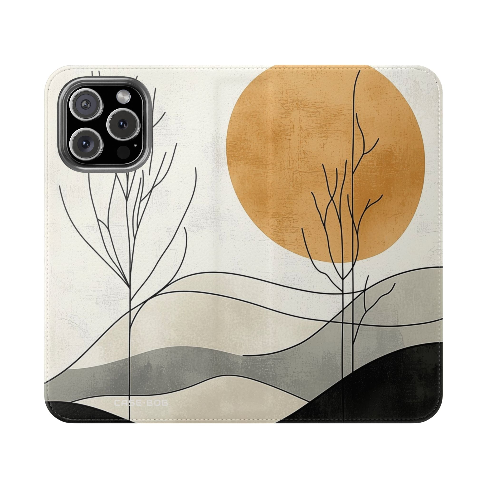 Orange Eclipse Trees - iPhone 16 Max Case - Wallet
