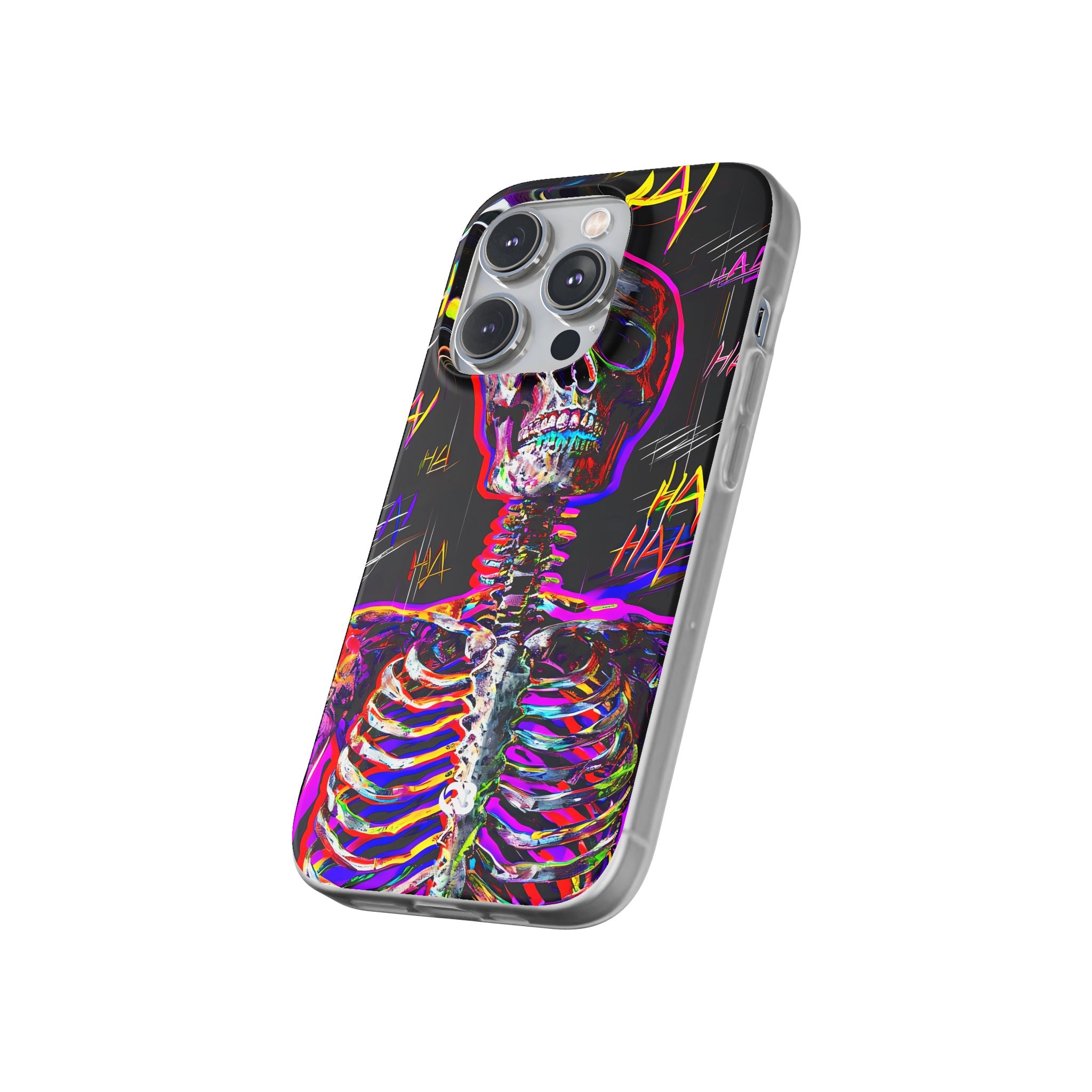 Neon Glitch Skeleton · Soft Handyhülle für iPhone