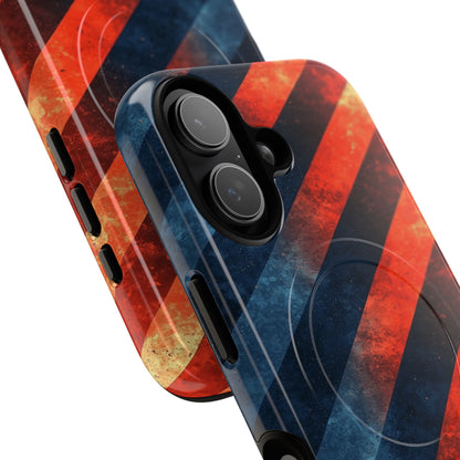 Diagonal Stripes Blaze iPhone 17 Case - Tough+ - CASE•BOB