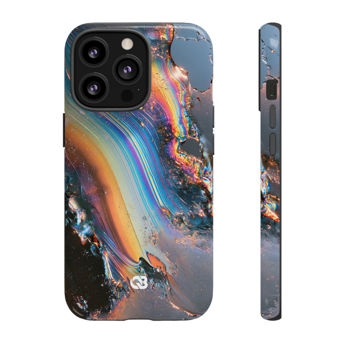 Prismatic Aura Flow · Tough Phone Case for iPhone · Blue