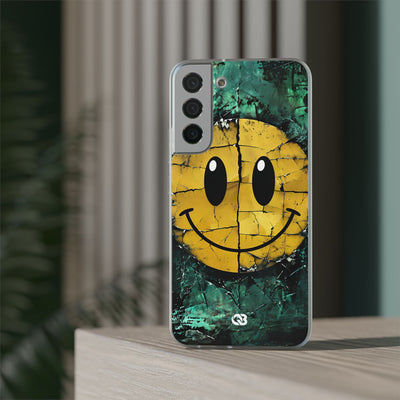 Fractured Yellow Grin · Soft Custodia per Samsung