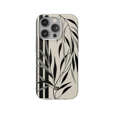 Beige Lite Phone Case for iPhone - Soot Leaf Sketch