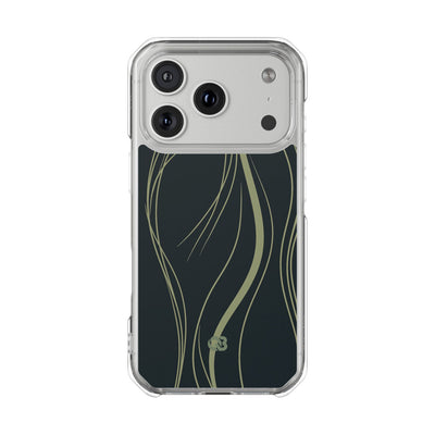 Green Impact MagSafe Phone Case for iPhone - Obsidian Sage Flow