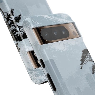Grey Tough Phone Case for Google Pixel - Steel Slate Zen