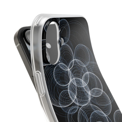 Black Lite Phone Case for iPhone - Frosted Ring Matrix