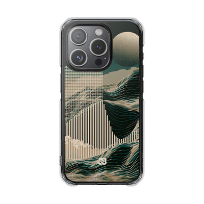 Green Impact MagSafe Phone Case for iPhone - Lunar Moss Topography