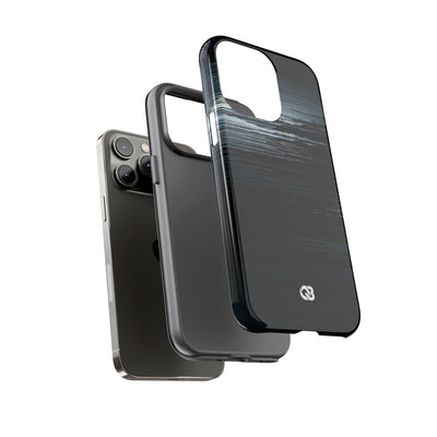 Black Tough Phone Case for iPhone - Frozen Signal Glitch