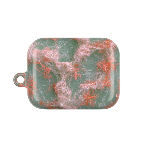 Coral Pixel Matrix · Hard Case for AirPods & AirPods Pro · Green