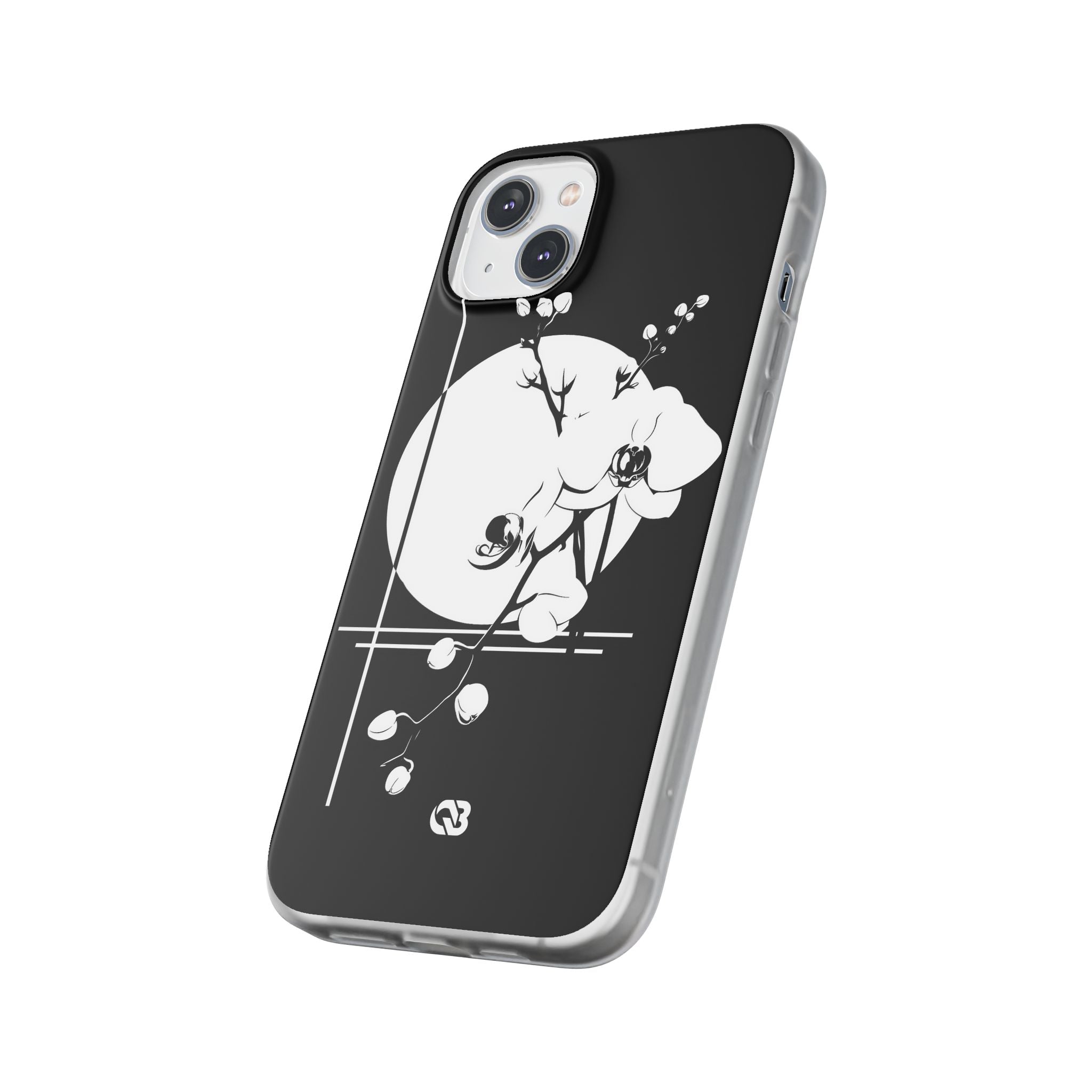 Black Lite Phone Case for iPhone - Lunar Orchid Grid