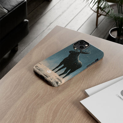 Nordic Boreal Moose · Tough Phone Case for iPhone · Blue