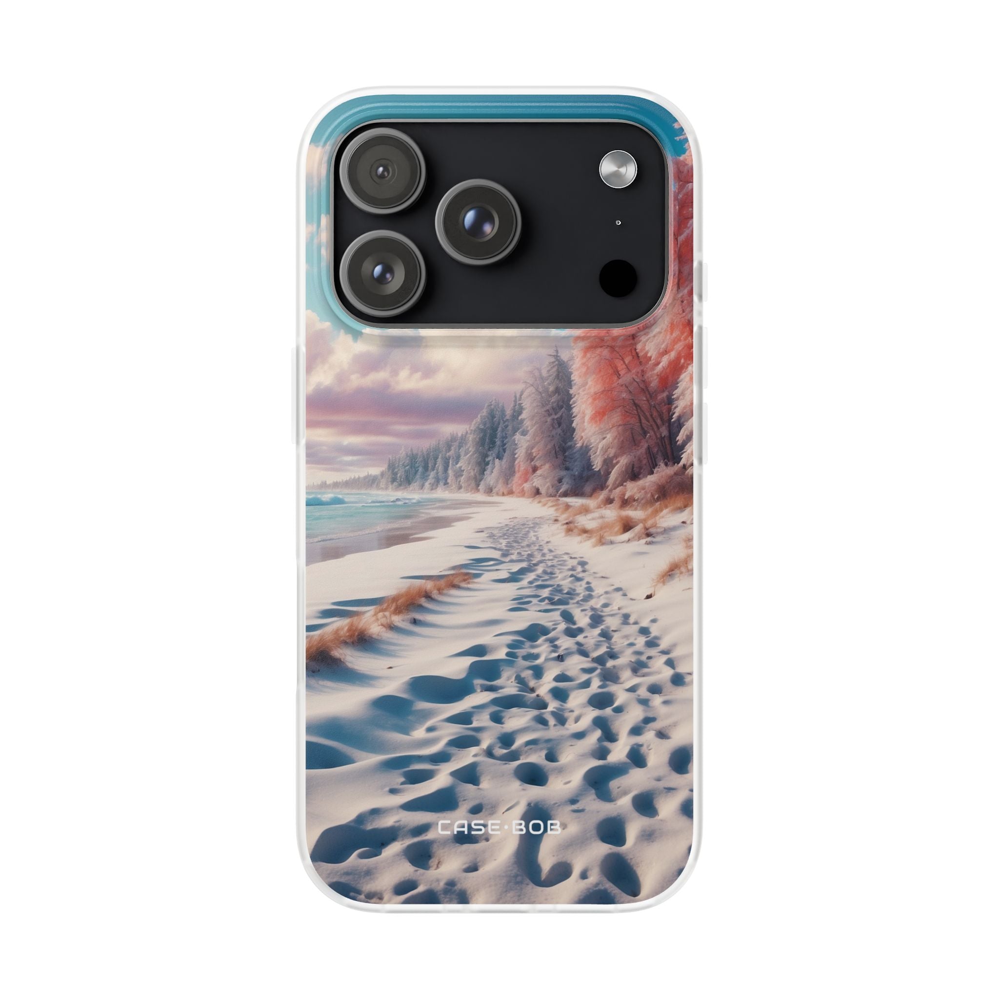 Snowy Footprints iPhone 17 Pro Case - Soft - CASE•BOB