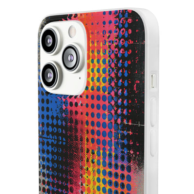 Chromatic Halftone Grid · Lite Phone Case for iPhone ·  Blue