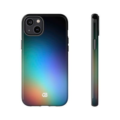 Black Tough Phone Case for iPhone - Electric Prism Grain