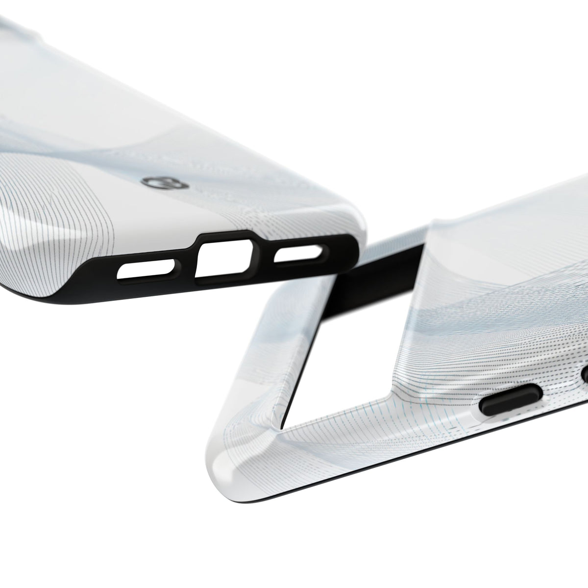 Glacial Contour Waves · Tough Phone Case for Pixel ·  White