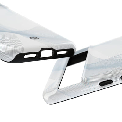 Glacial Contour Waves · Tough Phone Case for Pixel ·  White