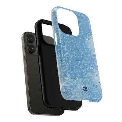 Blue Tough 2.0 Magsafe Phone Case for iPhone - Glacial Ridge Topo
