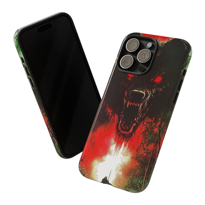 Crimson Wolf iPhone 15 Pro Max Case - Tough