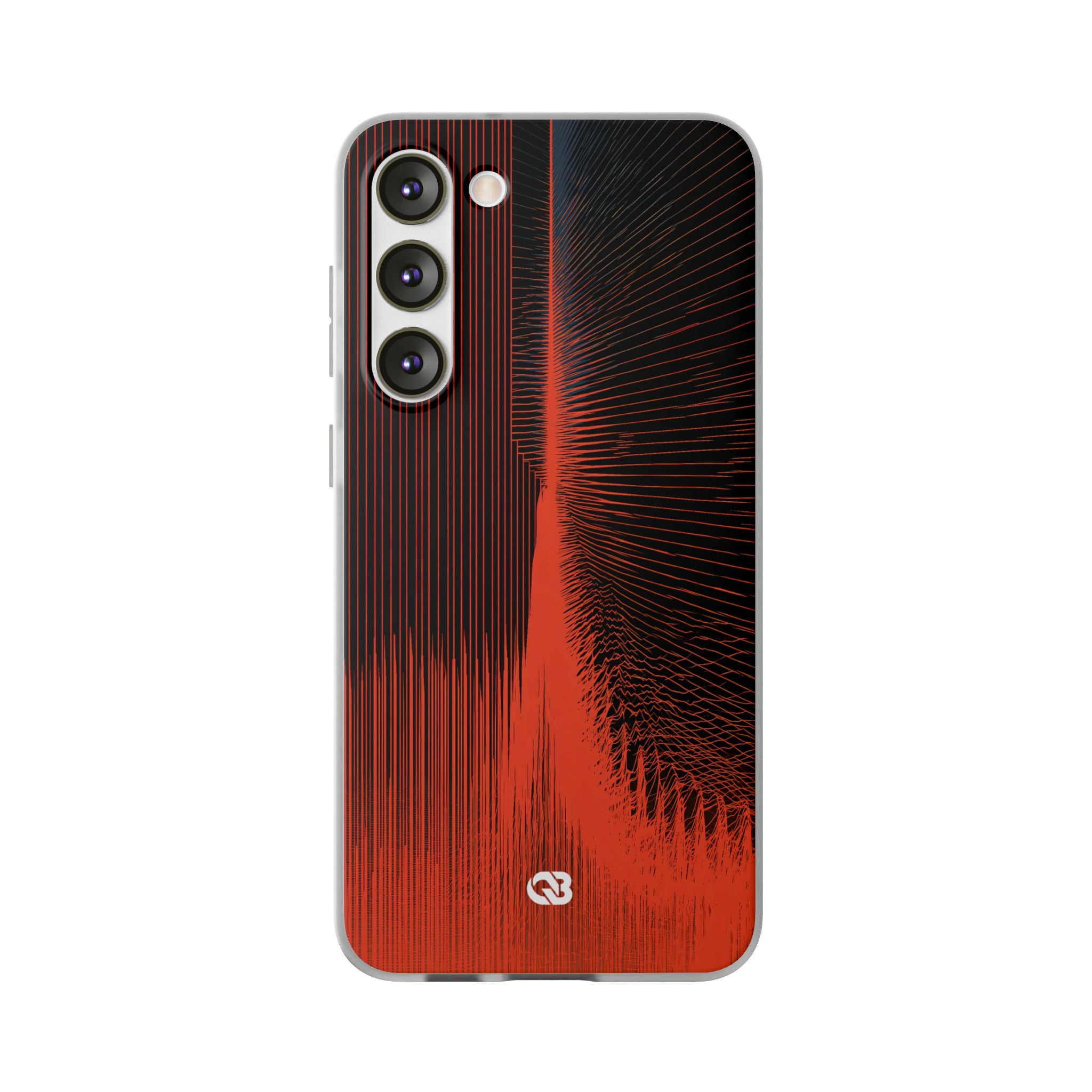 Red Lite Phone Case for Samsung - Crimson Frequency Pulse