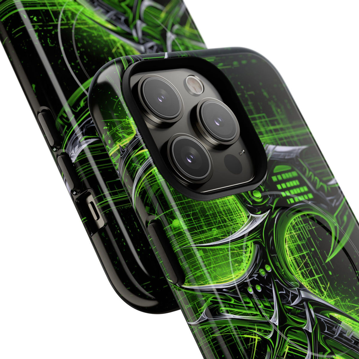 Cyber Sigil Grid · Tough 2.0 Magnetic Phone Case for iPhone · Green