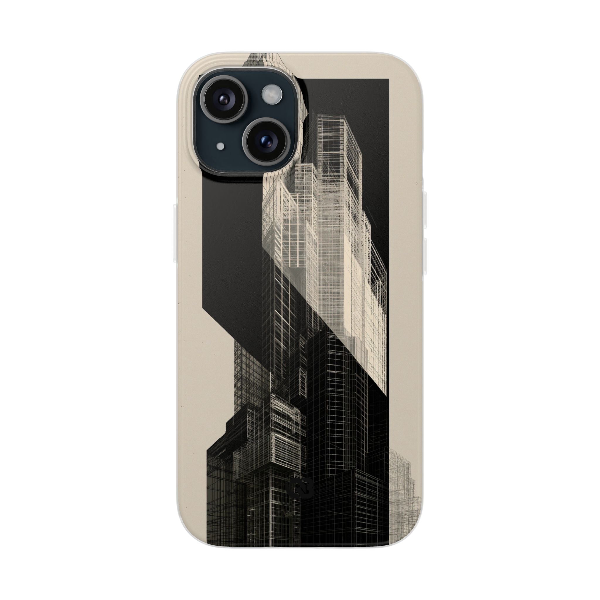 Beige Lite Phone Case for iPhone - Monolith Urban Grid