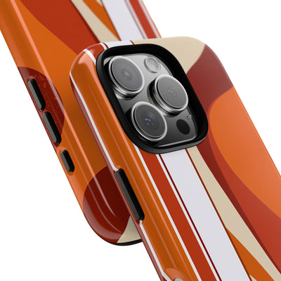 Orange Tough Phone Case for iPhone - Terracotta Metro Line