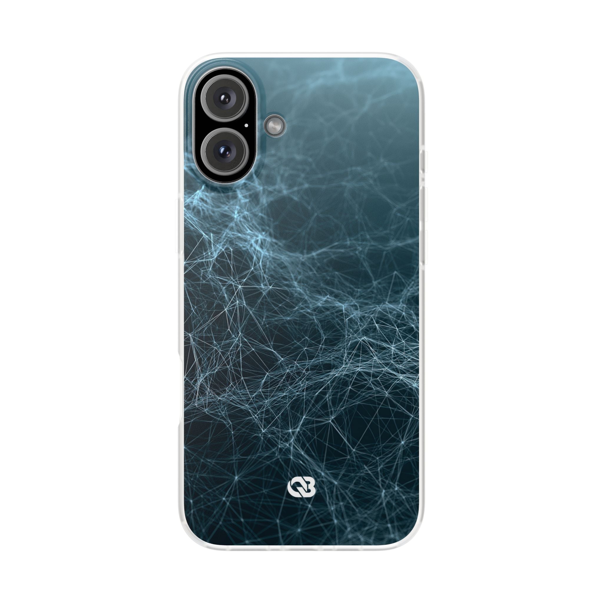 Teal Lite Phone Case for iPhone - Arctic Neural Mesh