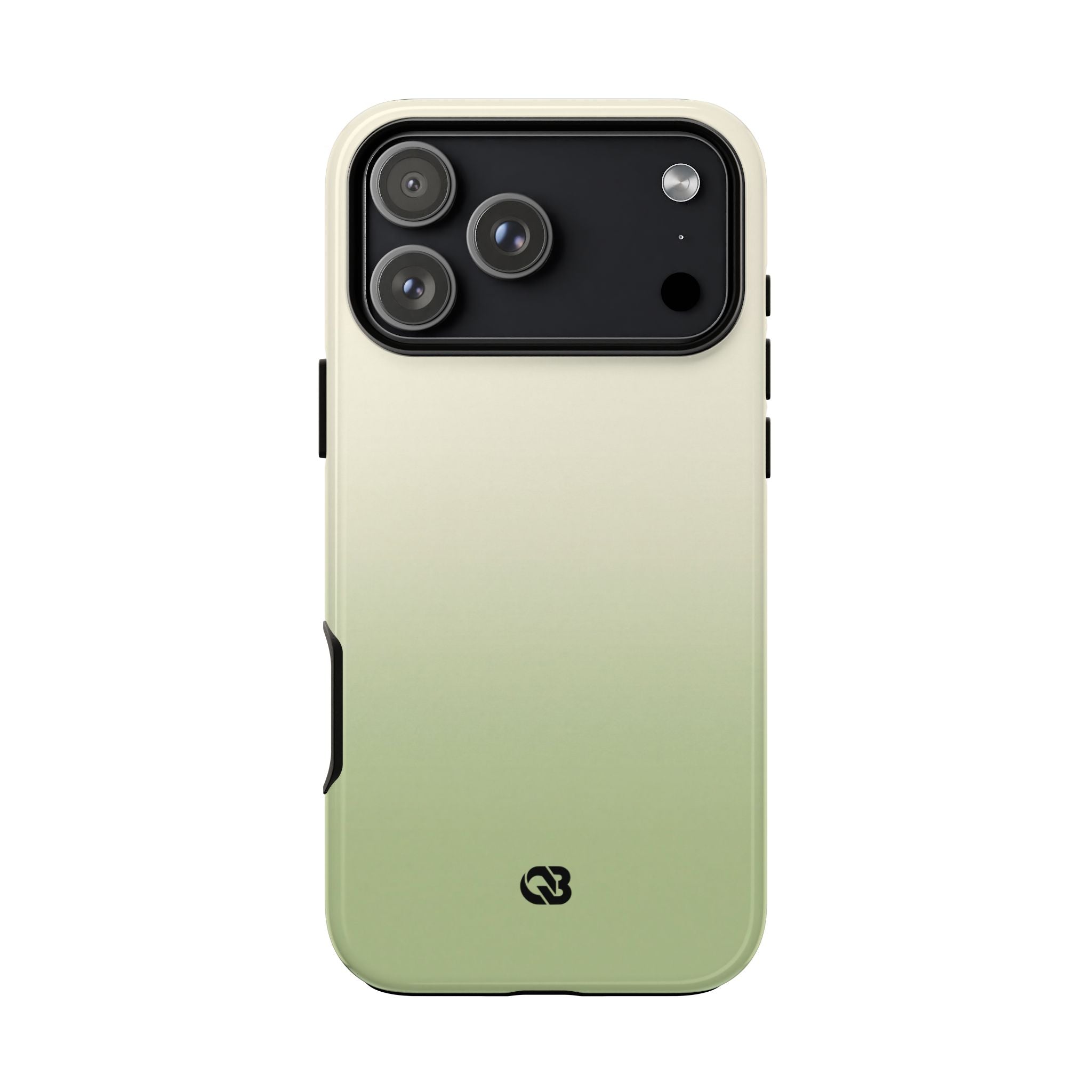 Green Tough Phone Case for iPhone - Bone Sage Fade