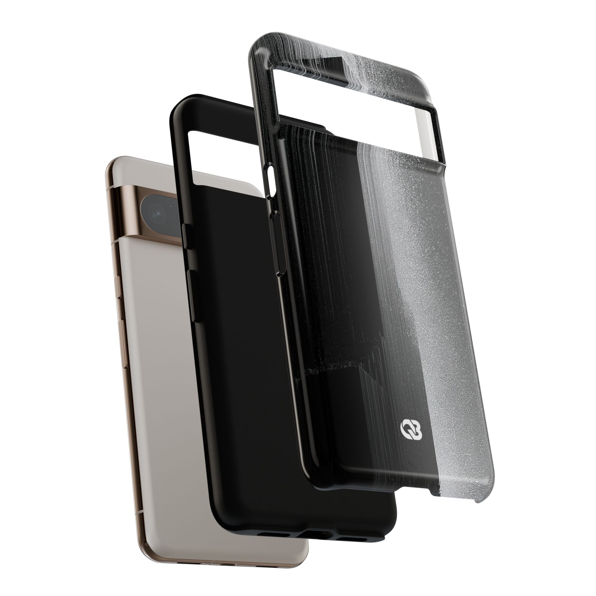 Black Tough Phone Case for Google Pixel - Brutalist Pixel Monolith
