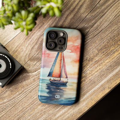 Crimson Horizon Sail · Tough Hoesje voor iPhone