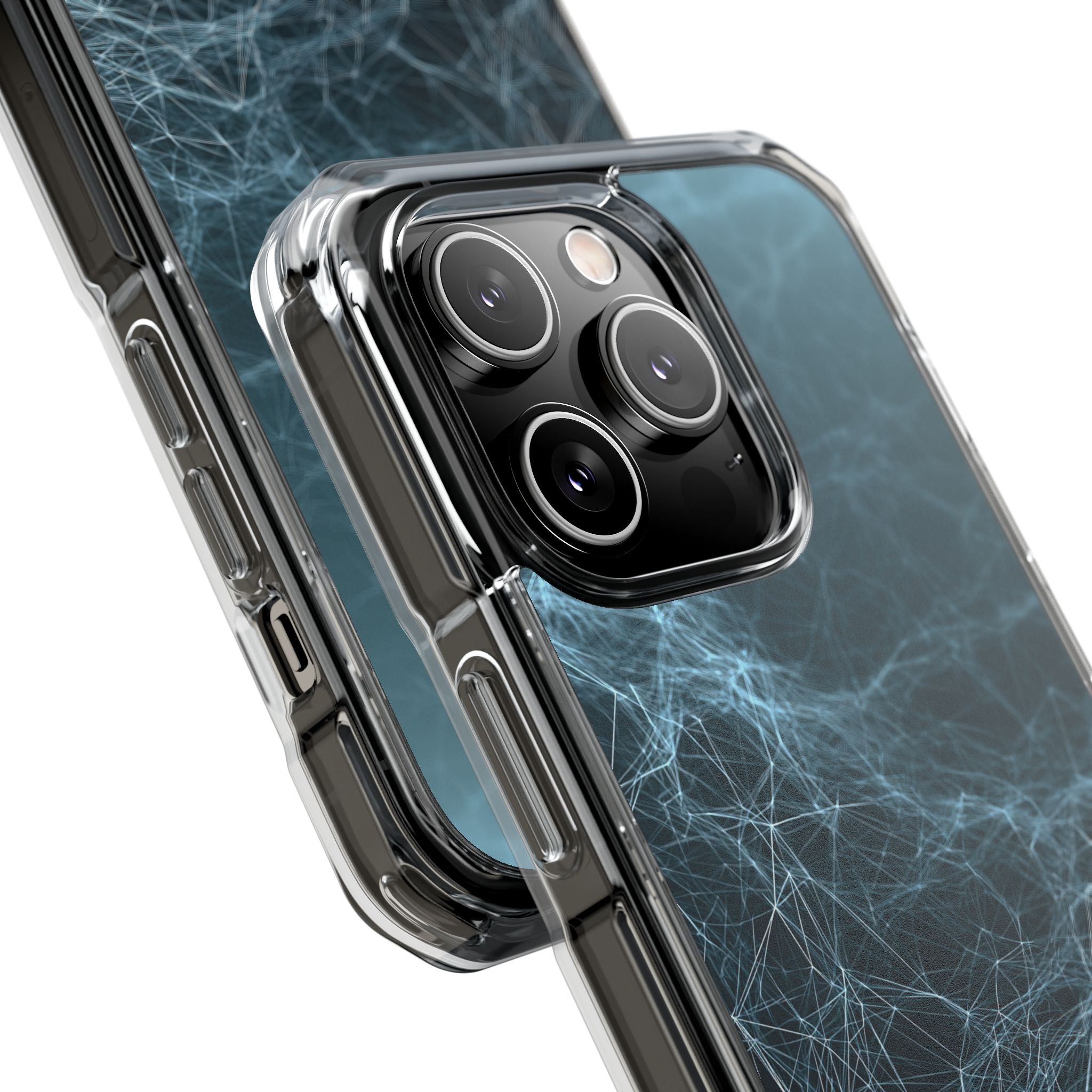 Teal Impact MagSafe Phone Case for iPhone - Arctic Neural Mesh