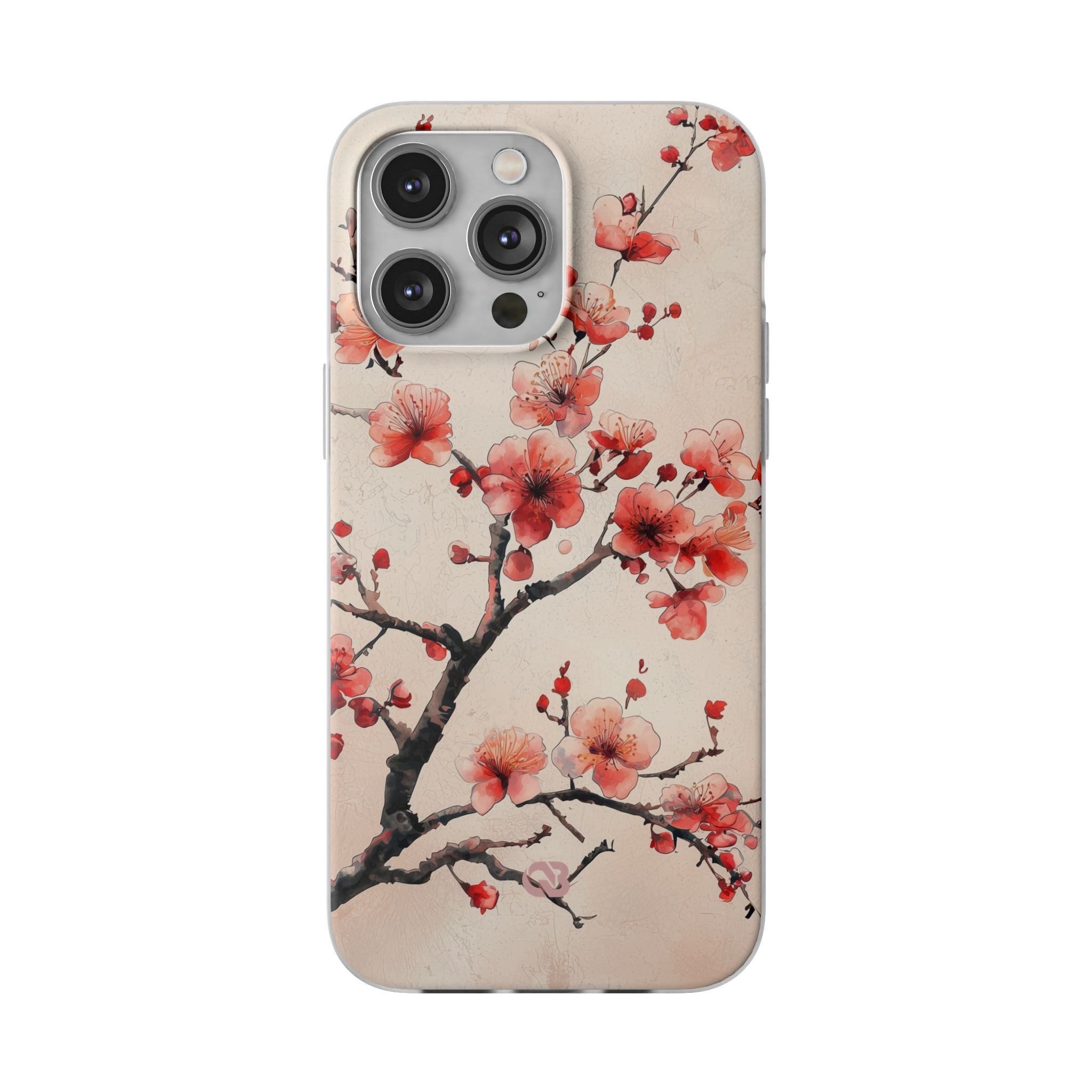 Crimson Silk Flora · Soft Custodia per iPhone