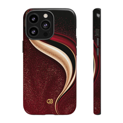 Gilded Crimson Flow · Tough Phone Case for iPhone · Red