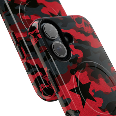 Crimson Skull Camo · Tough 2.0 Magnetic Phone Case for iPhone · Red