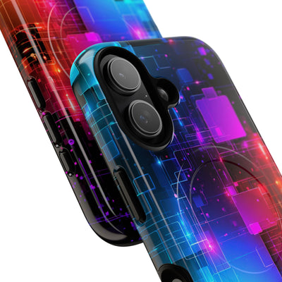 Spectral Circuit Grid · Tough 2.0 Magnetic Phone Case for iPhone · Black