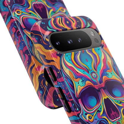 Flaming Skull Google Pixel 9 Pro XL Case - Tough