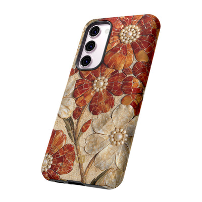 Carnelian Pearl Bloom · Tough Phone Case for Samsung · Orange