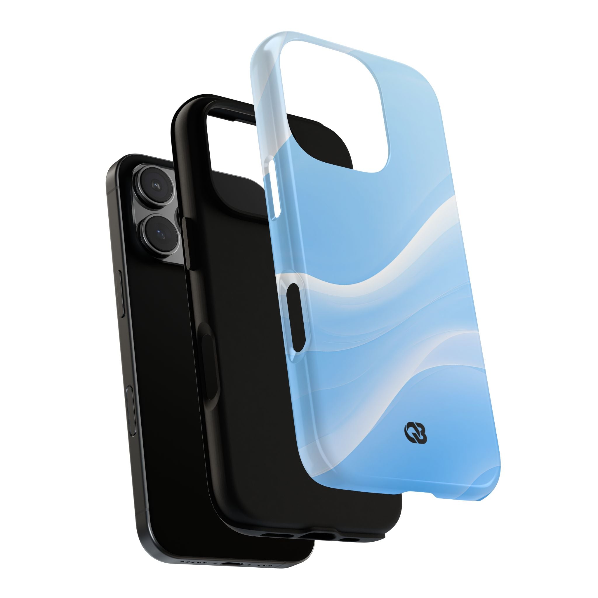 Blue Tough Phone Case for iPhone - Glacial Blue Silk