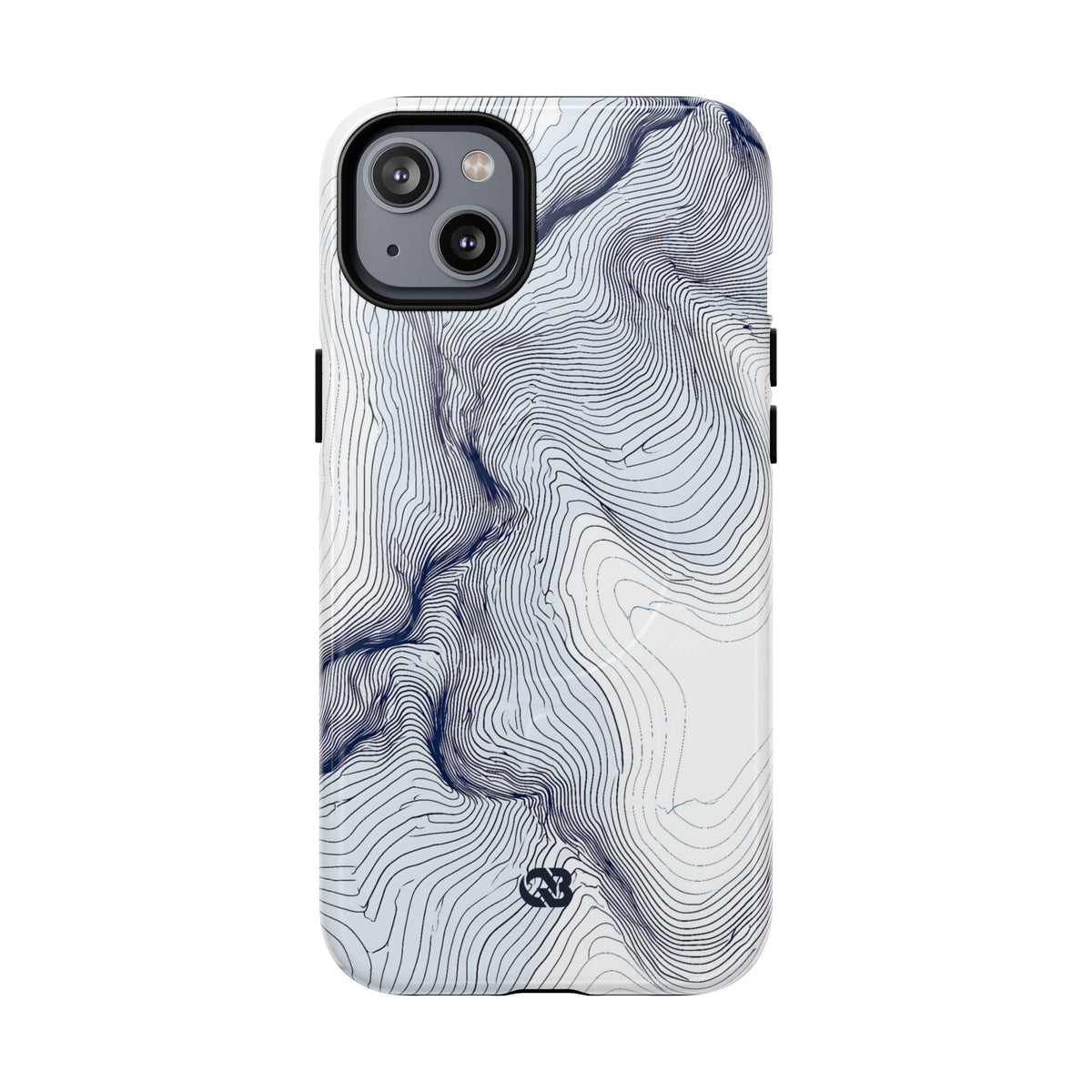 Nordic Ridge Contour · Tough 2.0 Magnetic Phone Case for iPhone · White
