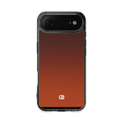 Burnt Amber Spectrum · Clear Impact Magnetic Phone Case for iPhone · Orange