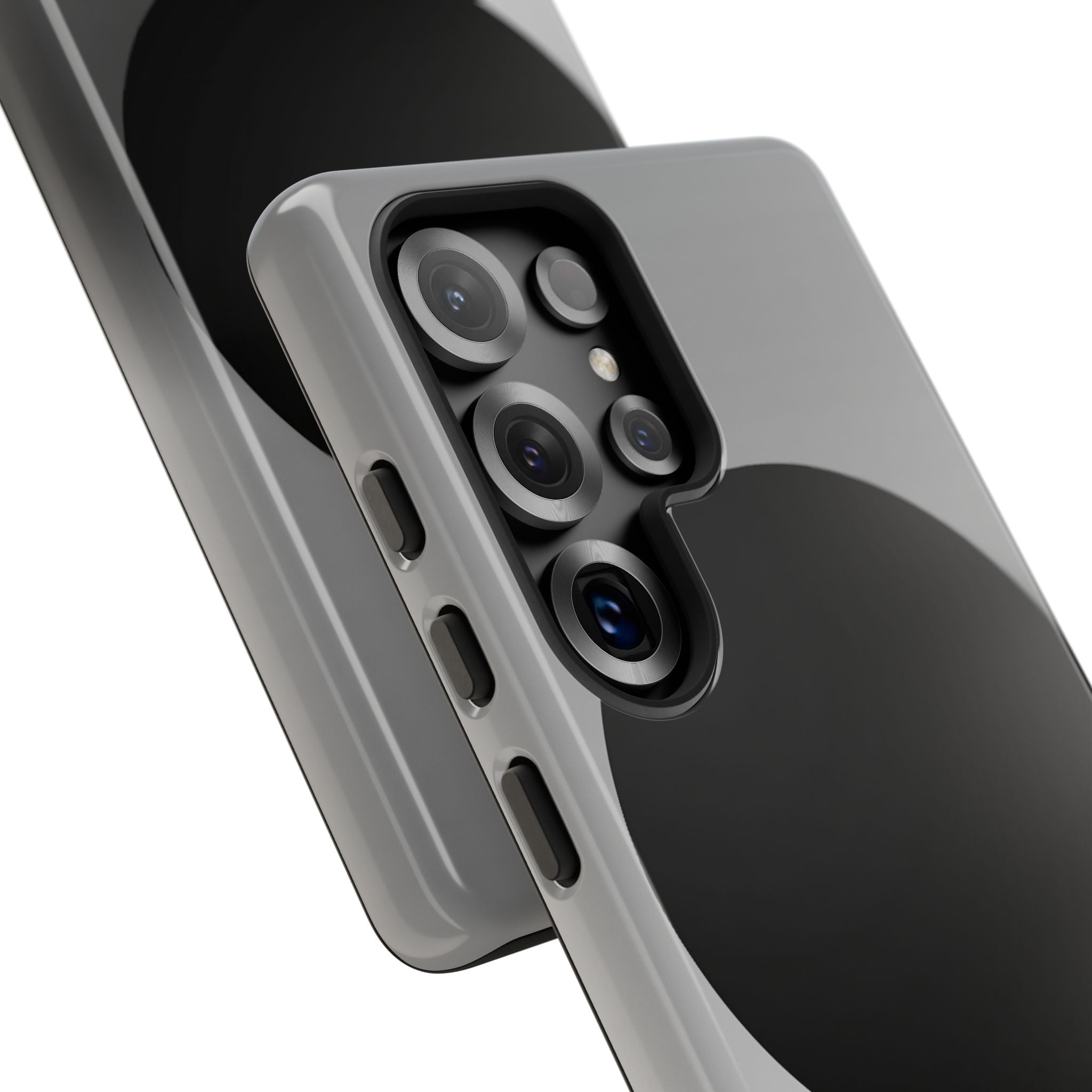 Grey Tough Phone Case for Samsung - Matte Onyx Sphere