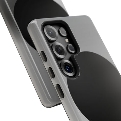 Grey Tough Phone Case for Samsung - Matte Onyx Sphere