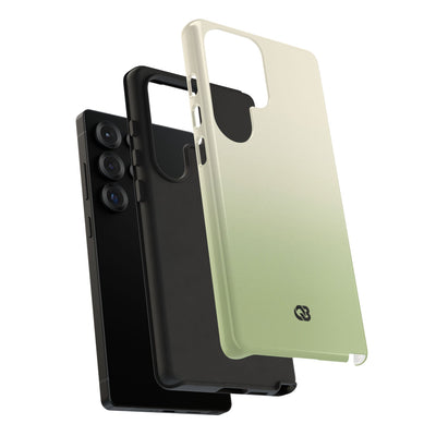 Green Tough Phone Case for Samsung - Bone Sage Fade