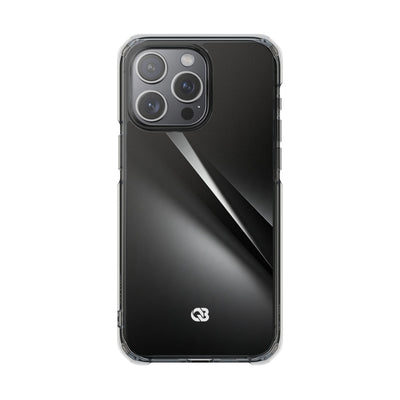 Obsidian Ridge · Clear Impact Magnetic Phone Case for iPhone ·  Black