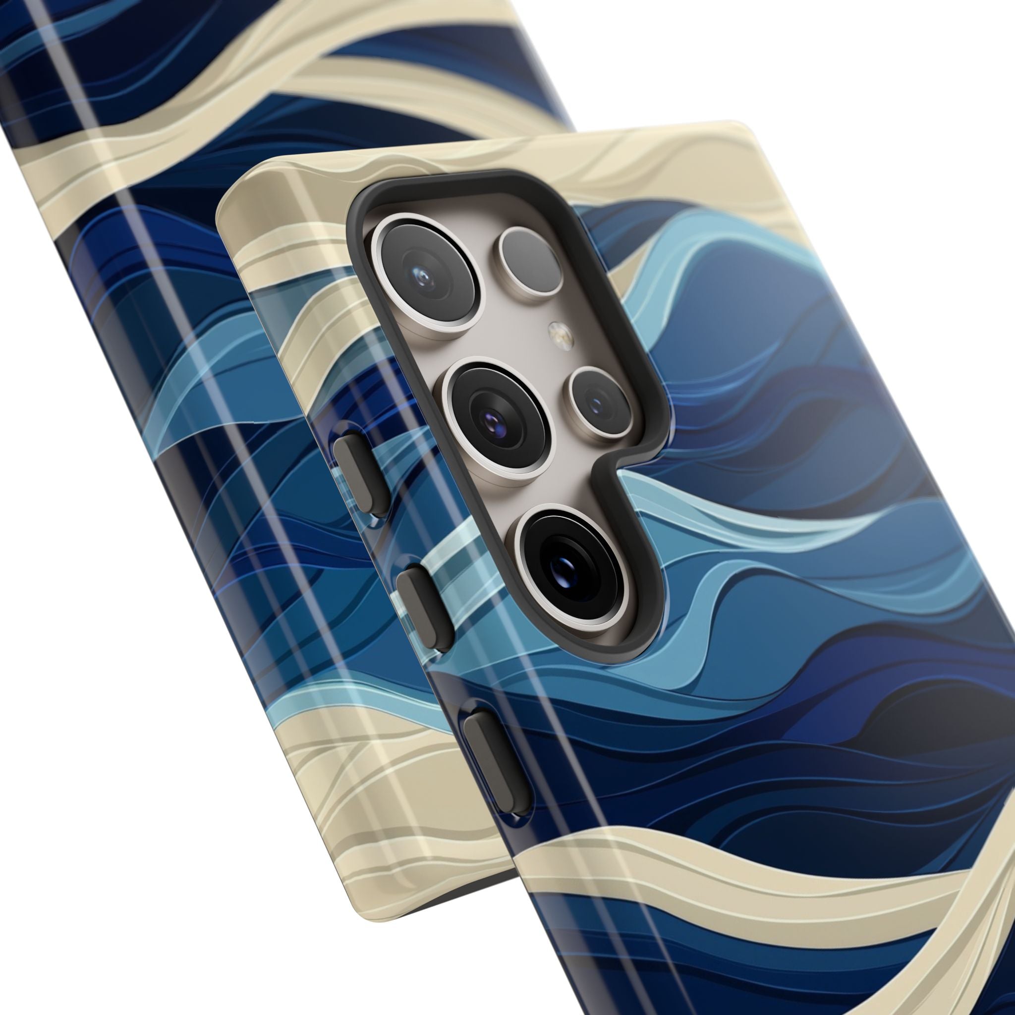 Cobalt Coast Layers · Coque de téléphone Tough pour Samsung