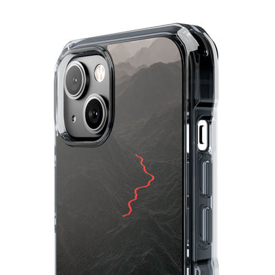 Crimson Ridge Pass · Clear Impact Magnetic Phone Case for iPhone ·  Black