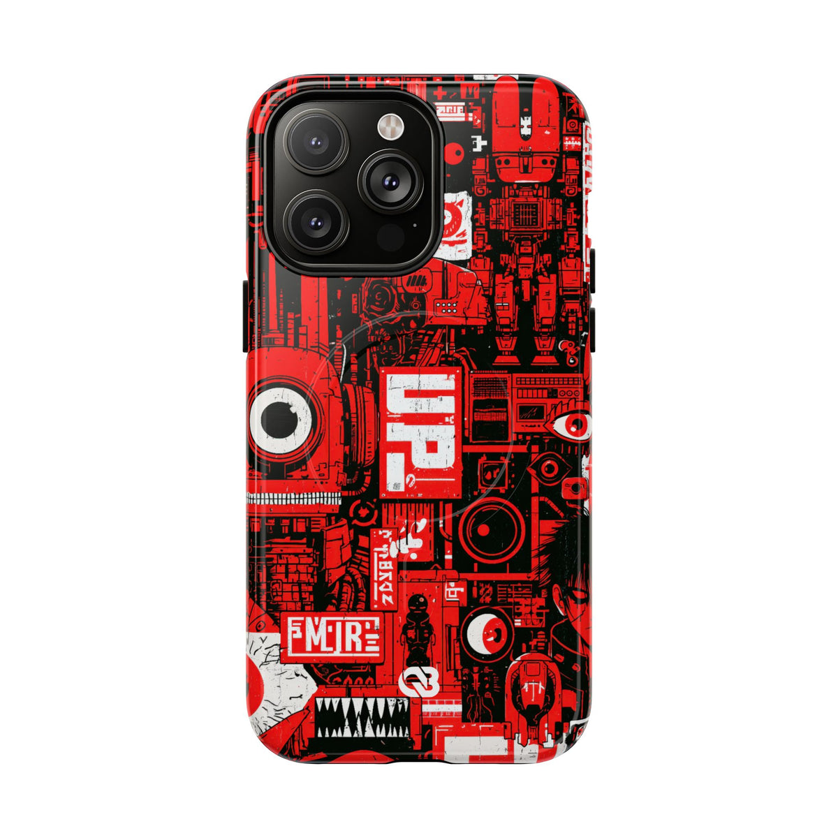 Neo Mecha Collage · Tough 2.0 Magnetic Phone Case for iPhone · Red