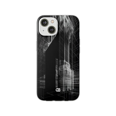 Black Lite Phone Case for iPhone - Ghost Urban Wireframe