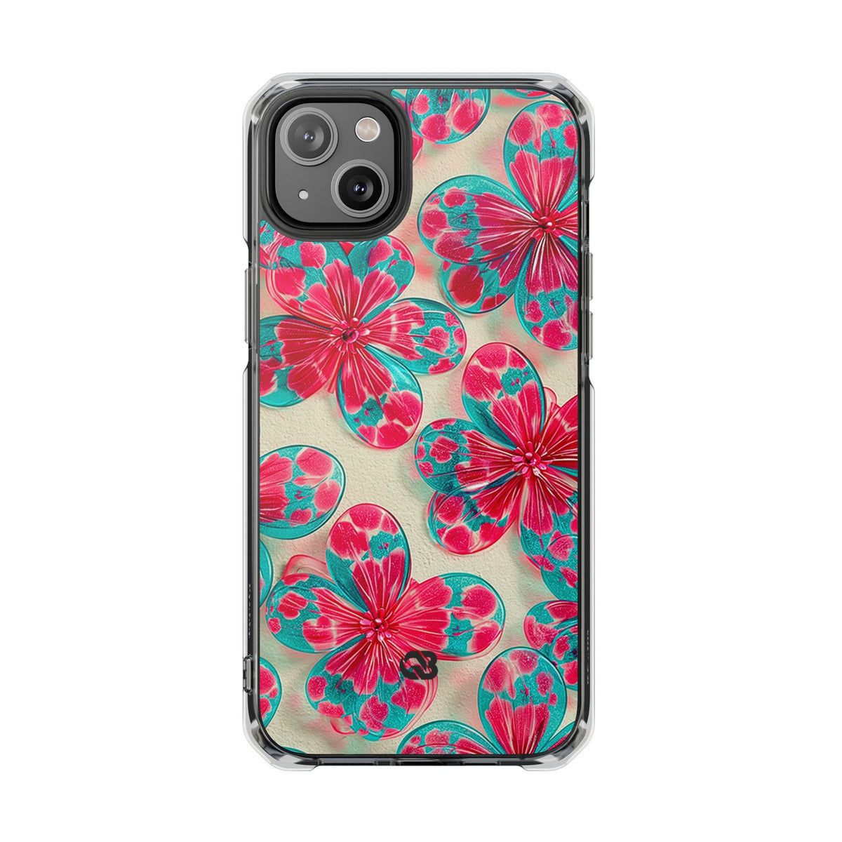 Lucite Jelly Bloom · Clear Impact Magnetic Phone Case for iPhone · Pink