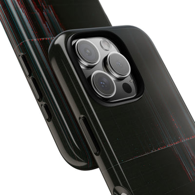 Black Tough Phone Case for iPhone - Corrupted Data Stream