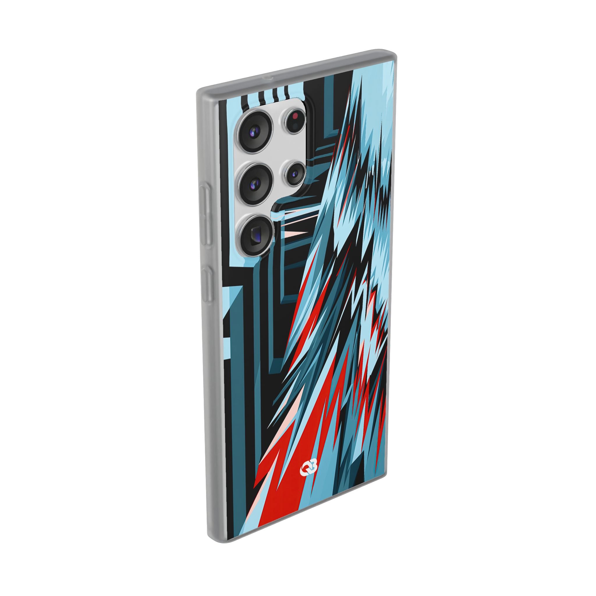 Blue Lite Phone Case for Samsung - Glitch Peak Cyan